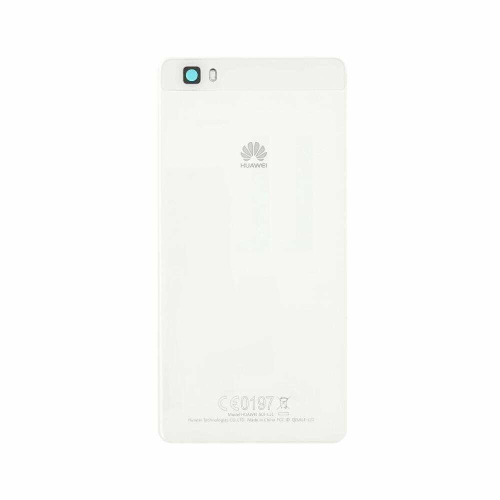 Original für Huawei P8 Lite Akkufachdeckel 02350GKS Weiß Rückseite