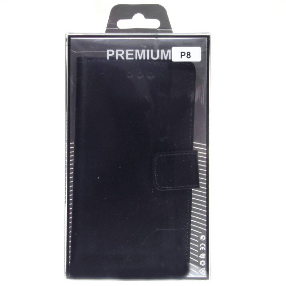Book Case Handyhülle für Huawei P8 Schwarz 4250710564330