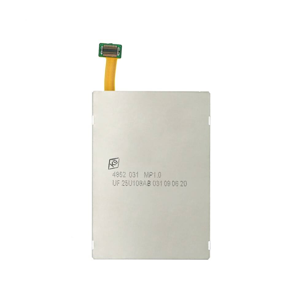 Ein rechteckiges elektronisches Bauteil mit einer kleinen flexiblen Leiterplatte, die oben angebracht ist, wahrscheinlich ein Anzeigemodell.