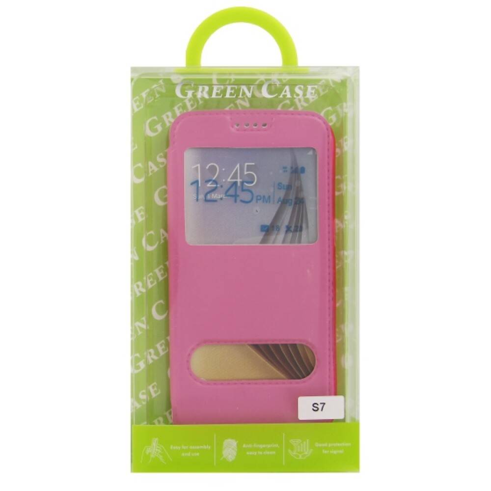 Flip Case Handyhülle für Samsung Galaxy S7 Pink Schutz Tasche