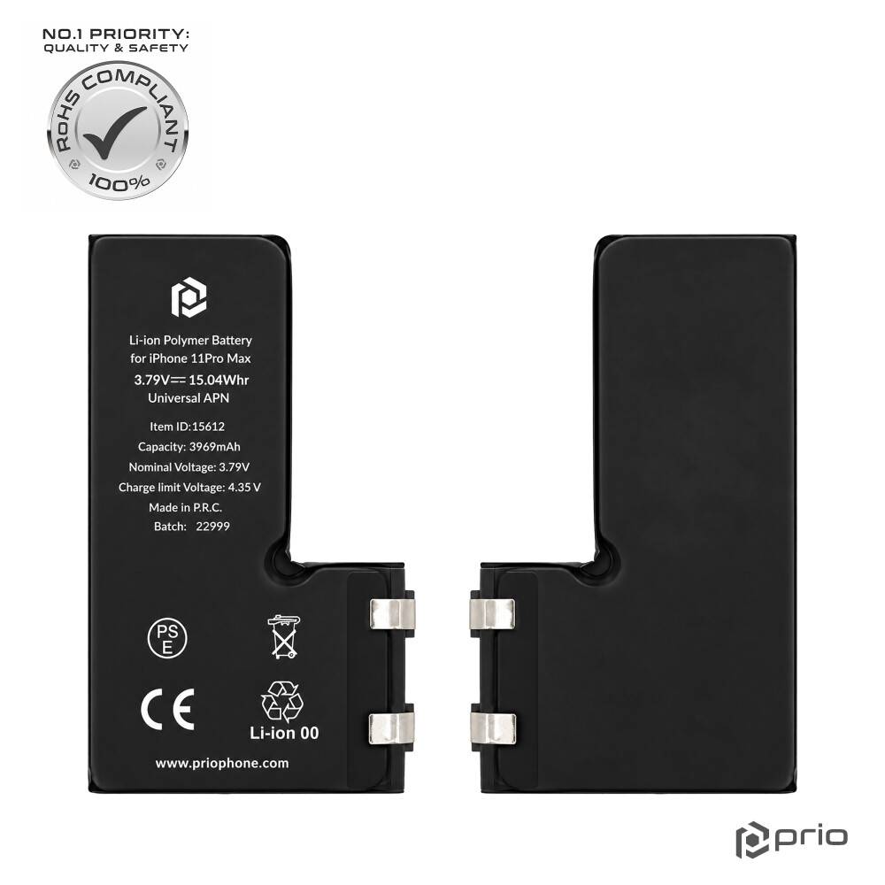 prio akku für iPhone 11 Pro Max (ohne Flex-Kabel) Batteriezelle Ersatzakku