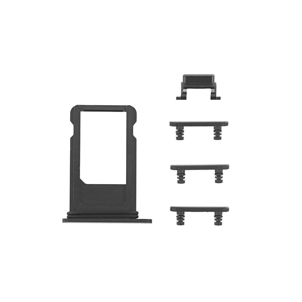 Tasten Set für iPhone SE 2020 Ersatz Button Knopf Stumm Schalter Schwarz