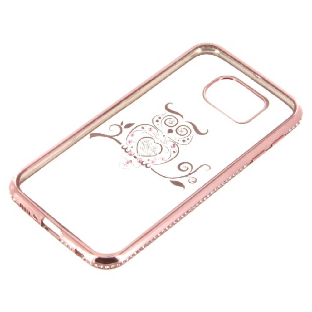 TPU Handyhülle für Samsung Galaxy S6 Roségold Eule Case