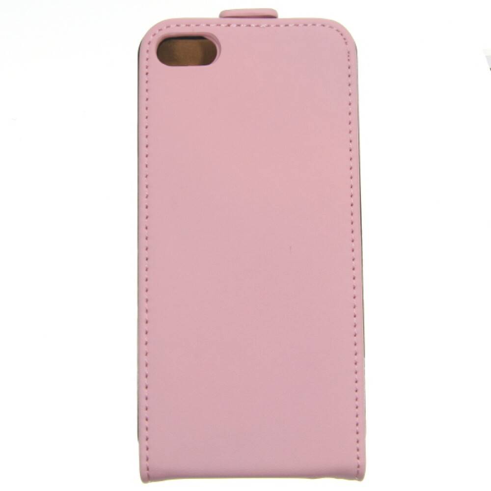 Slim Leder Flip Handyhülle für iPhone 5, 5SE Rosa