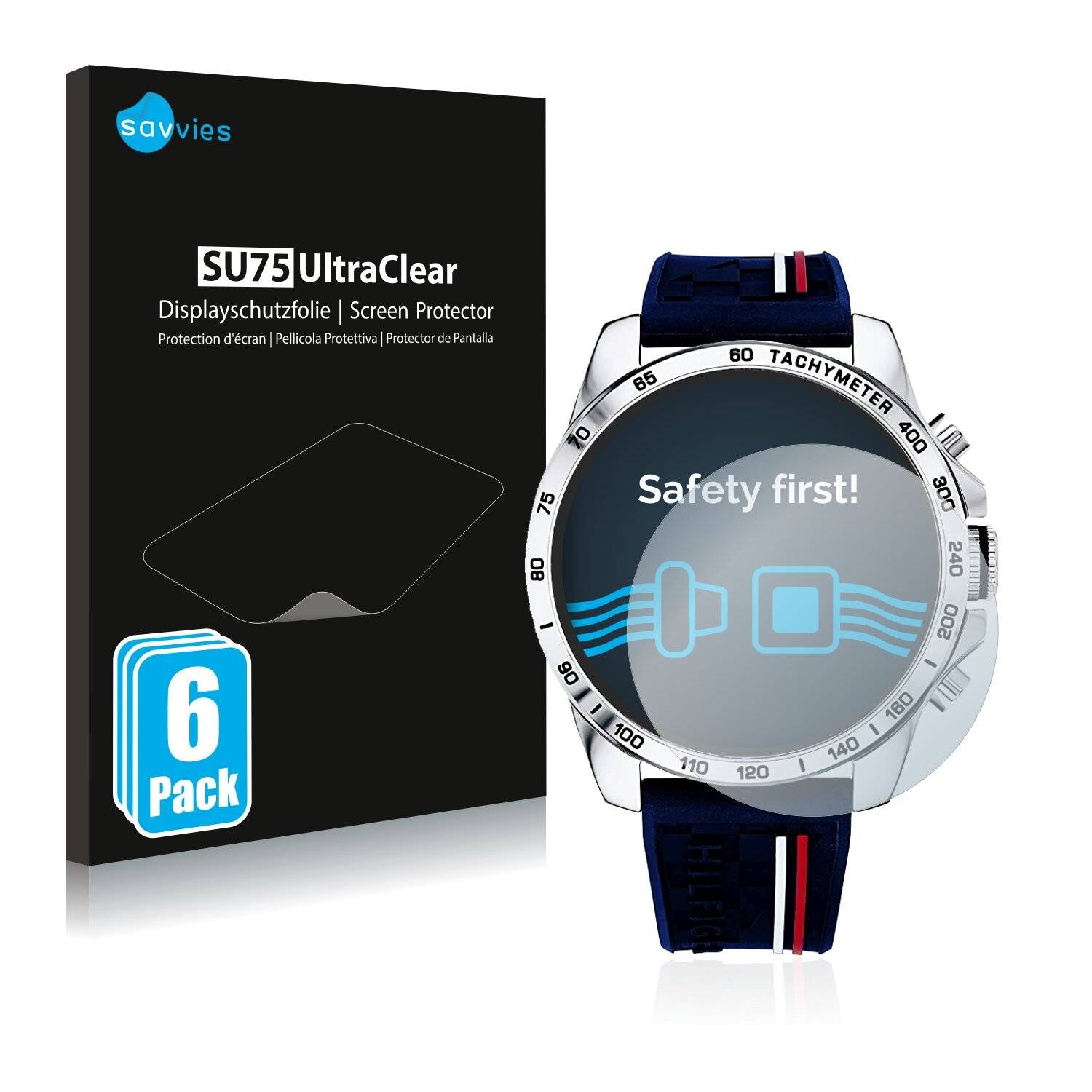6x Savvies SU75 Displayschutzfolie für Tommy Hilfiger