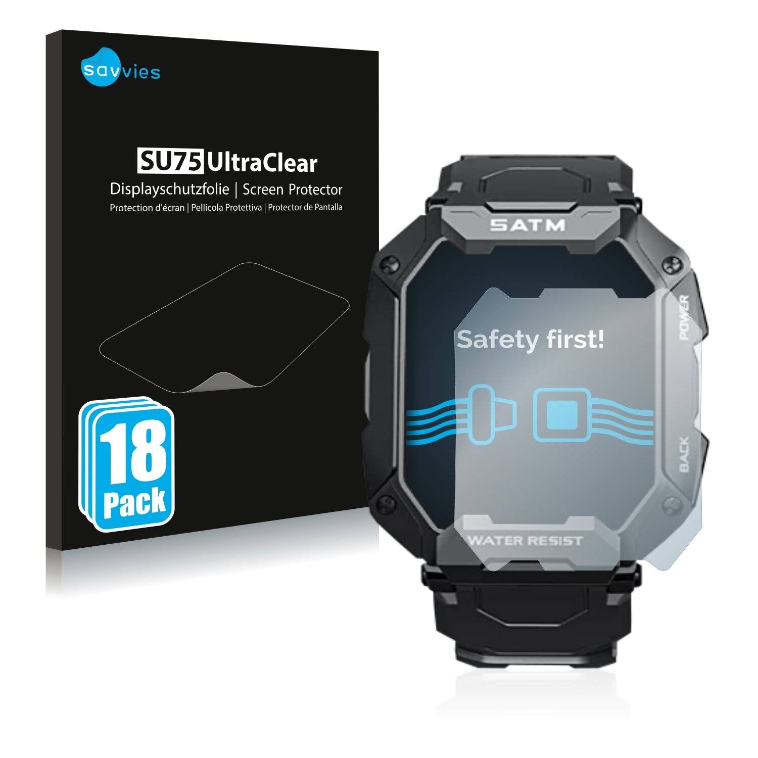 18x Savvies SU75 Displayschutzfolie für Bengux