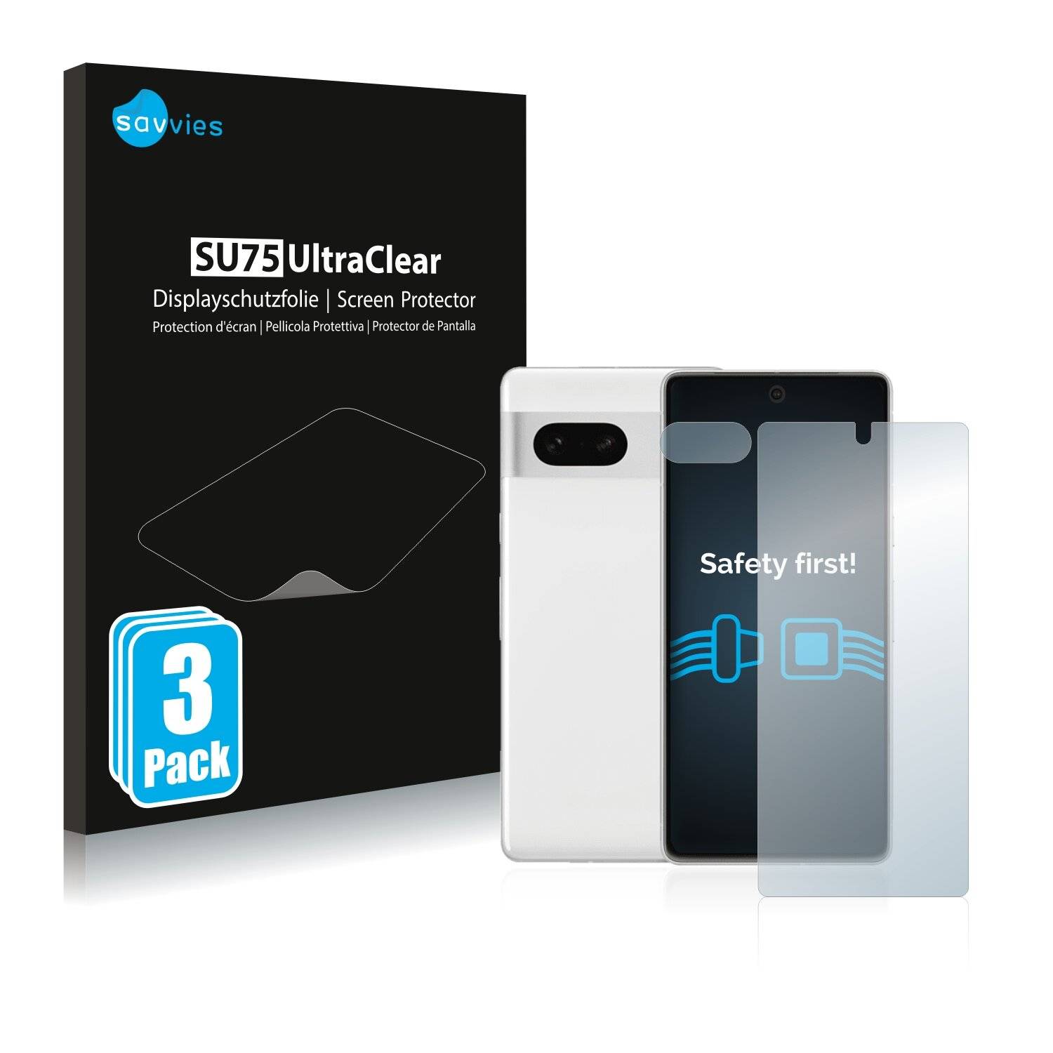 6x Savvies SU75 Displayschutzfolie für Google Pixel 7
