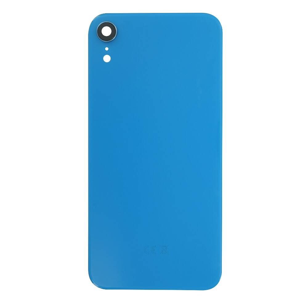 für iPhone XR Akkufachdeckel Backcover Blau Kameraglas Rückseite