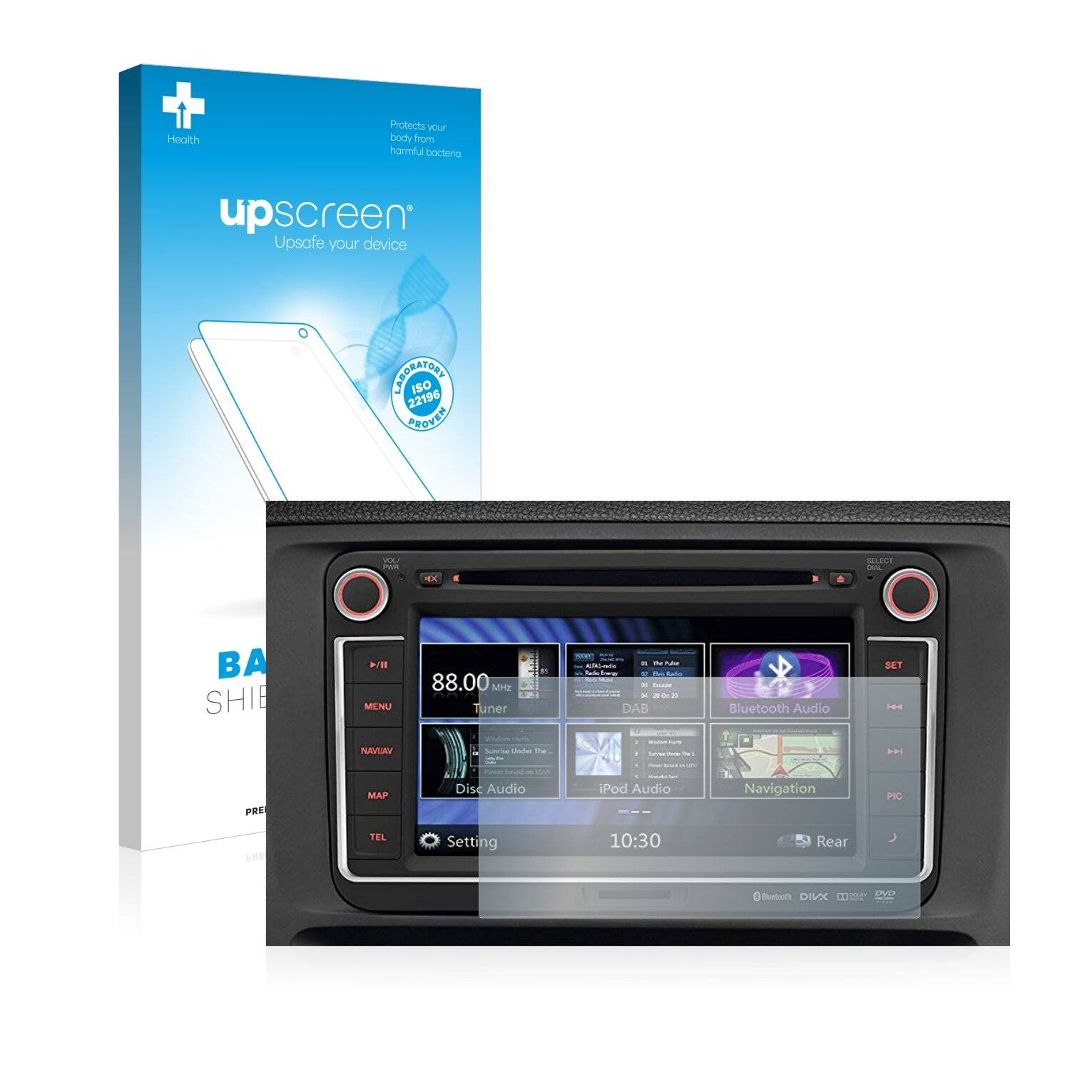 upscreen Bacteria Shield Clear Premium Antibakterielle Displayschutzfolie für Volkswagen