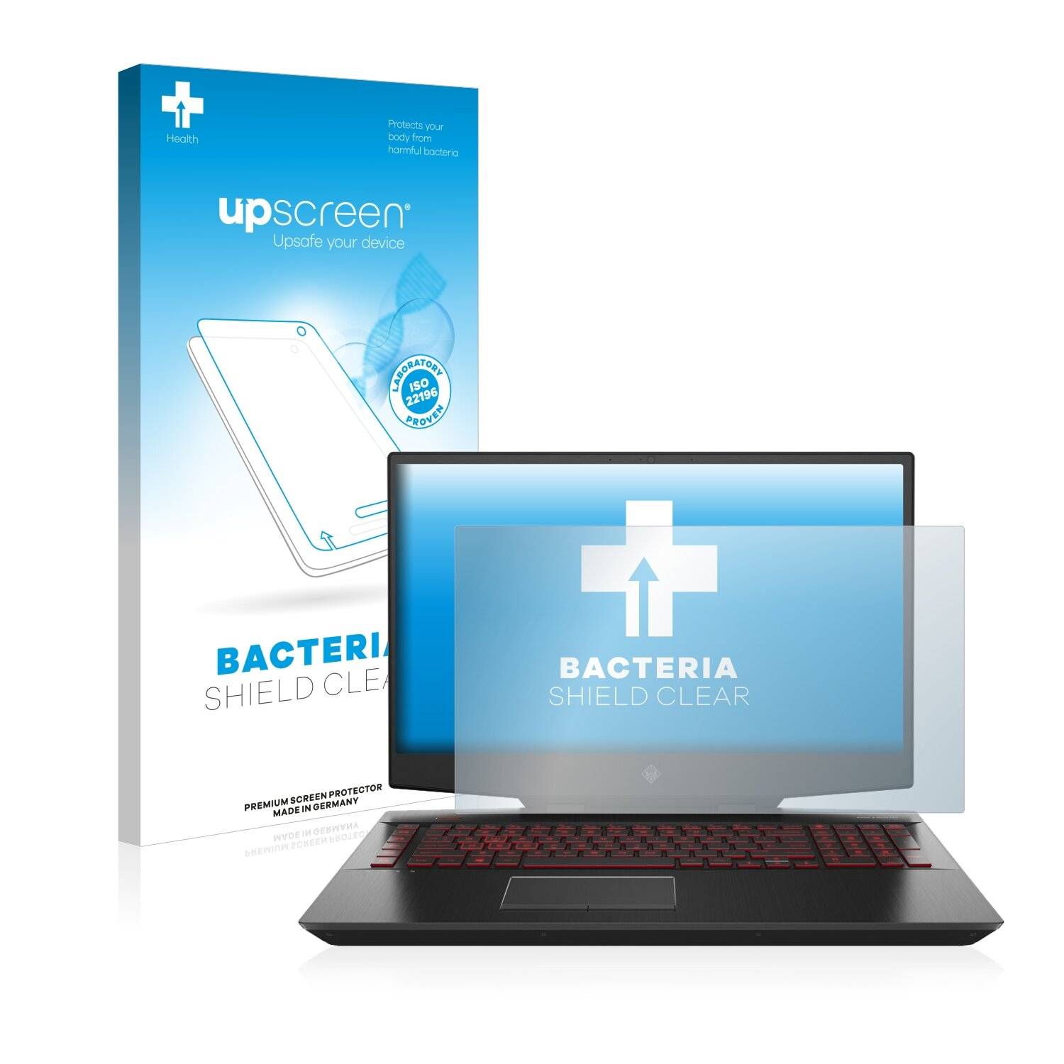 upscreen Bacteria Shield Clear Premium Antibakterielle Displayschutzfolie für HP Omen