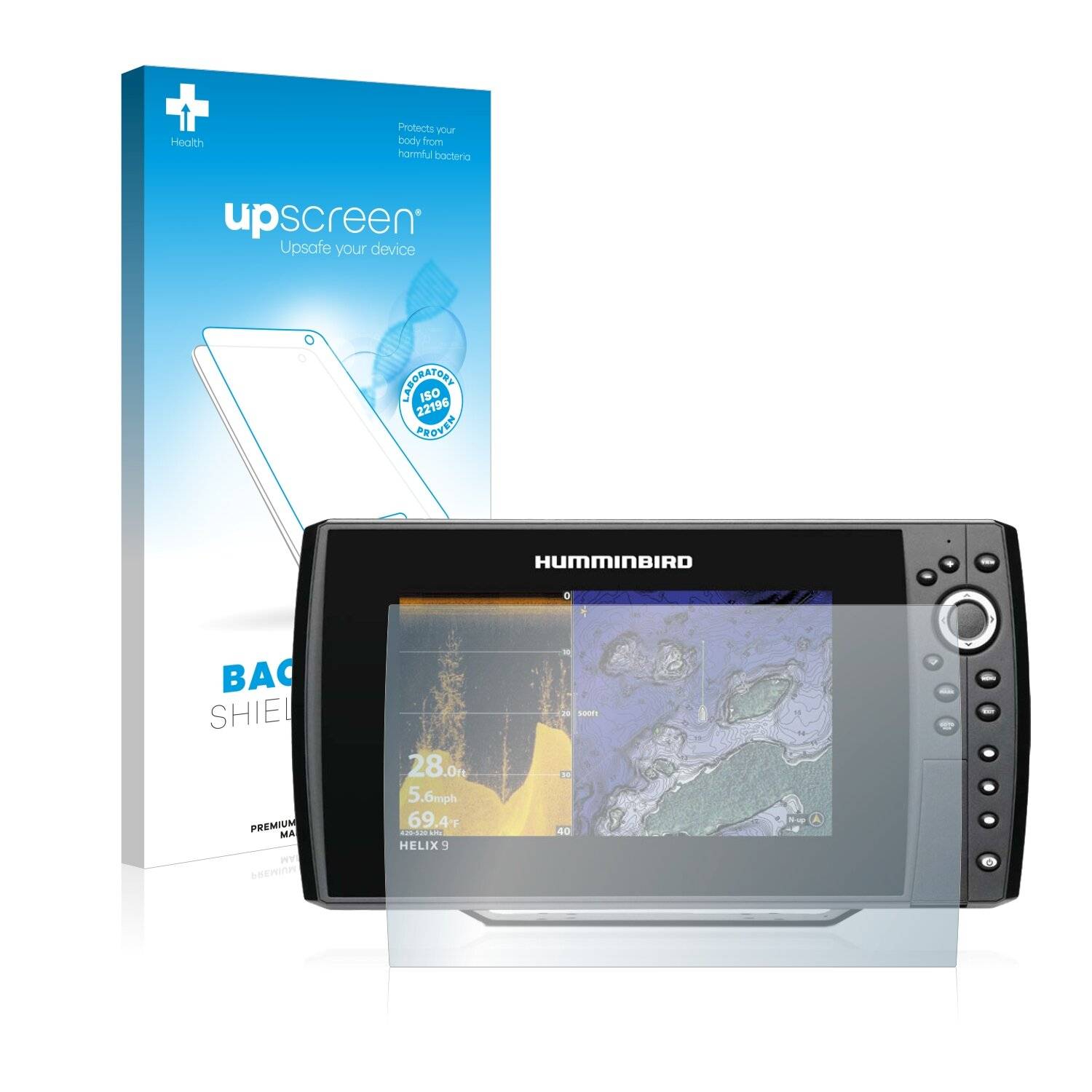 upscreen Bacteria Shield Clear Premium Antibakterielle Displayschutzfolie für Humminbird