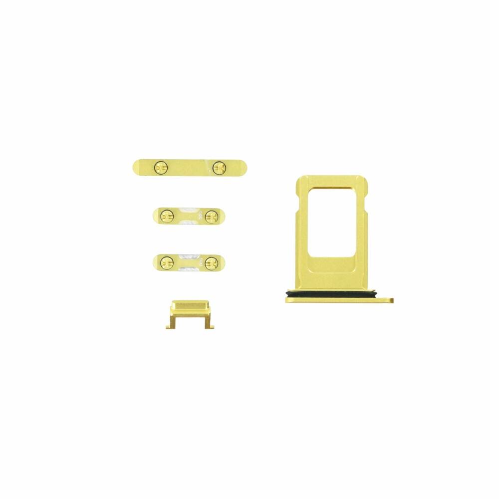 Tasten Set für iPhone 11 Gelb Ersatz Button Taste Flex Kabel Stummschalttaste