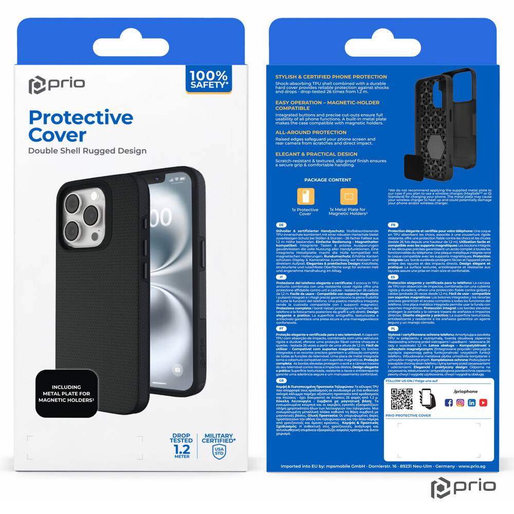 prio Schutzhülle (Handytasche, Case, Cover Gehäuse) für iPhone 11 Pro schwarz