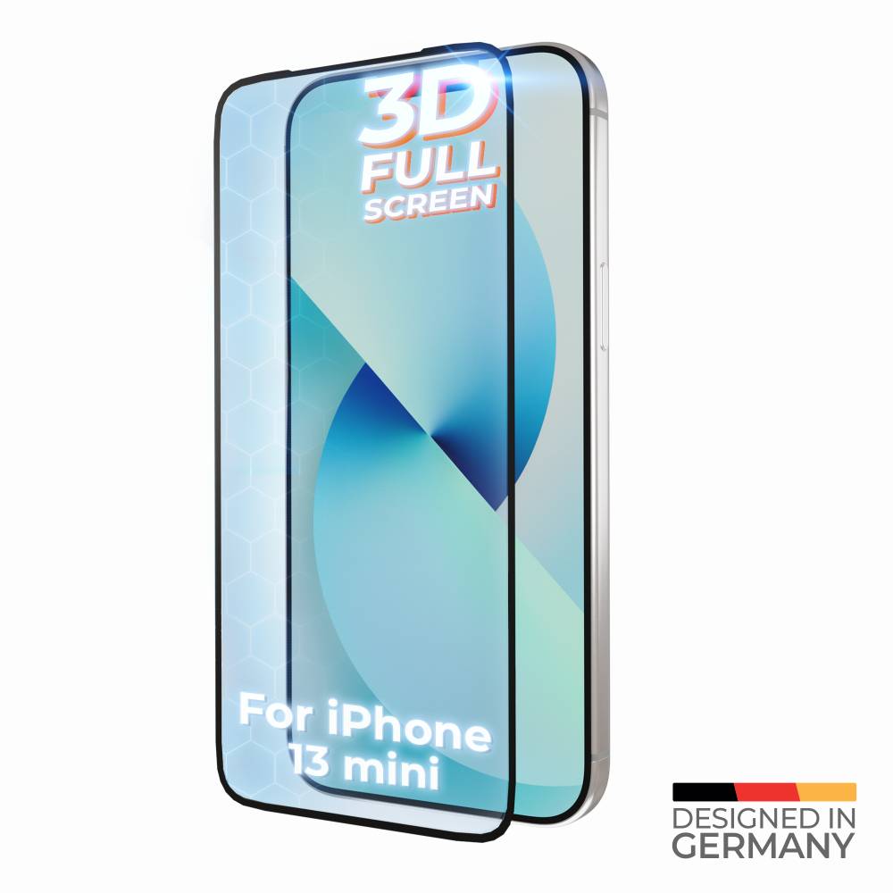prio 3D Displayschutzglas für iPhone 13 mini schwarz