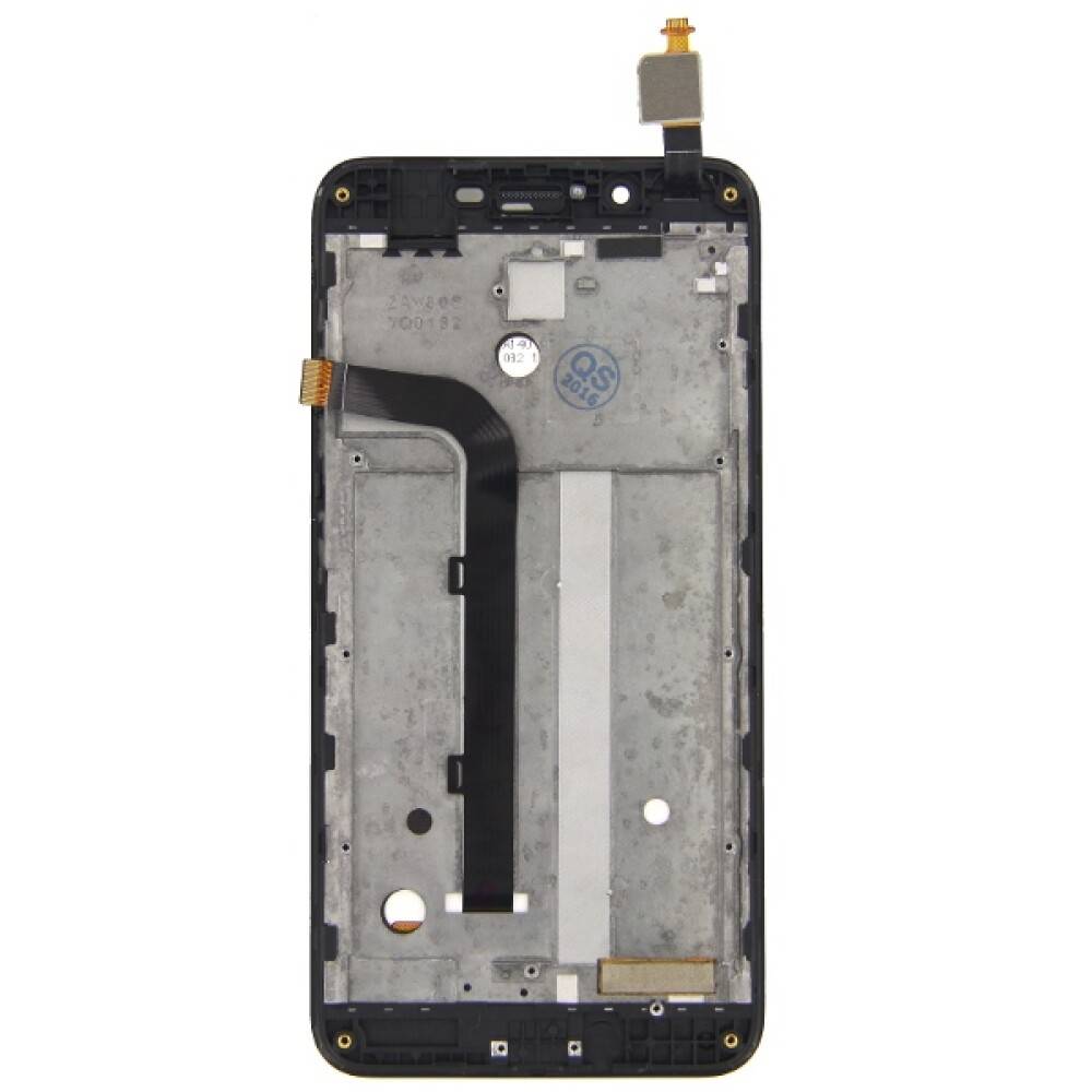 Display für Asus ZenFone GO LCD + Rahmen Schwarz Bildschirm Touch Ersatz