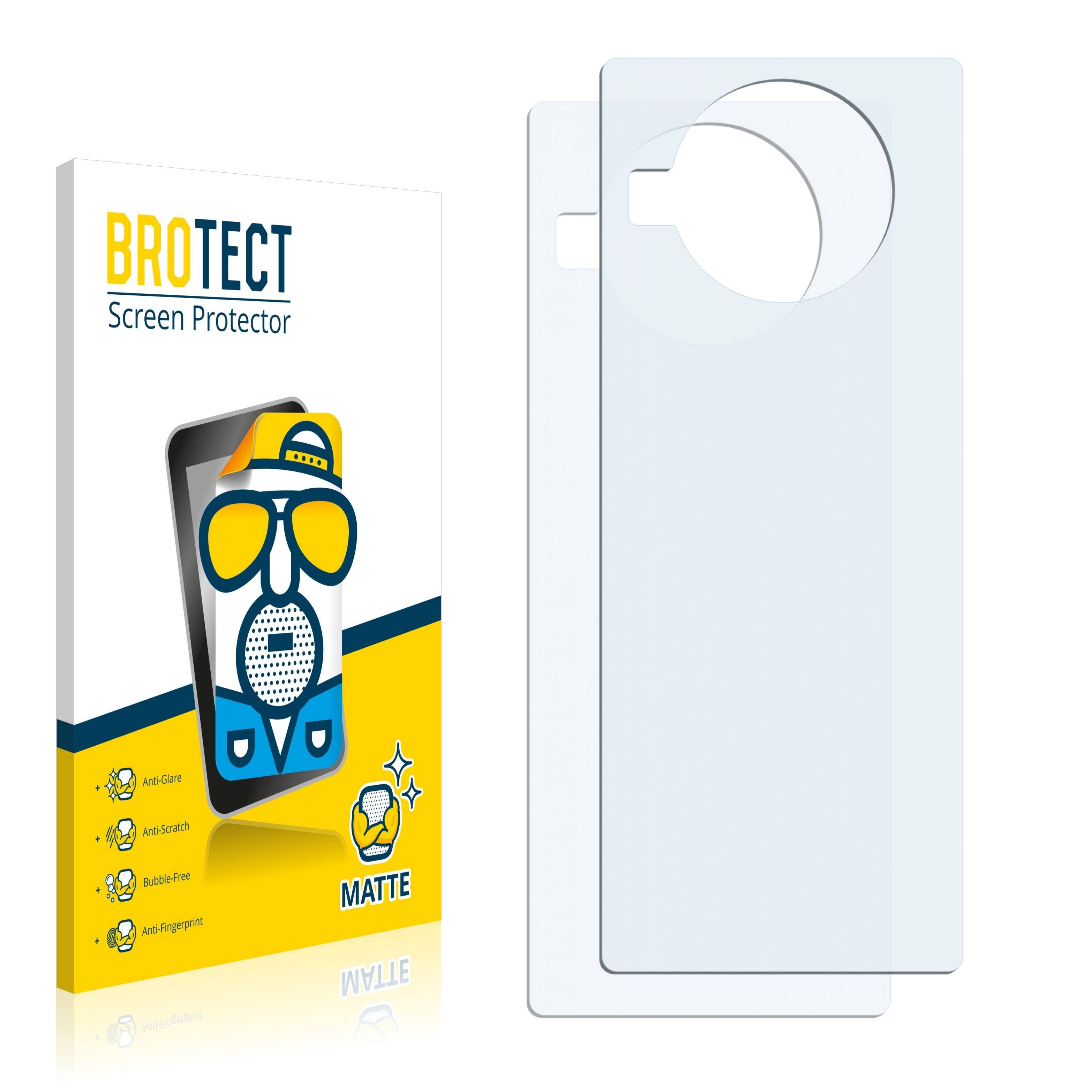 2x BROTECT Matte Displayschutzfolie für Xiaomi Redmi Note 9 Pro 5G (Rückseite) -