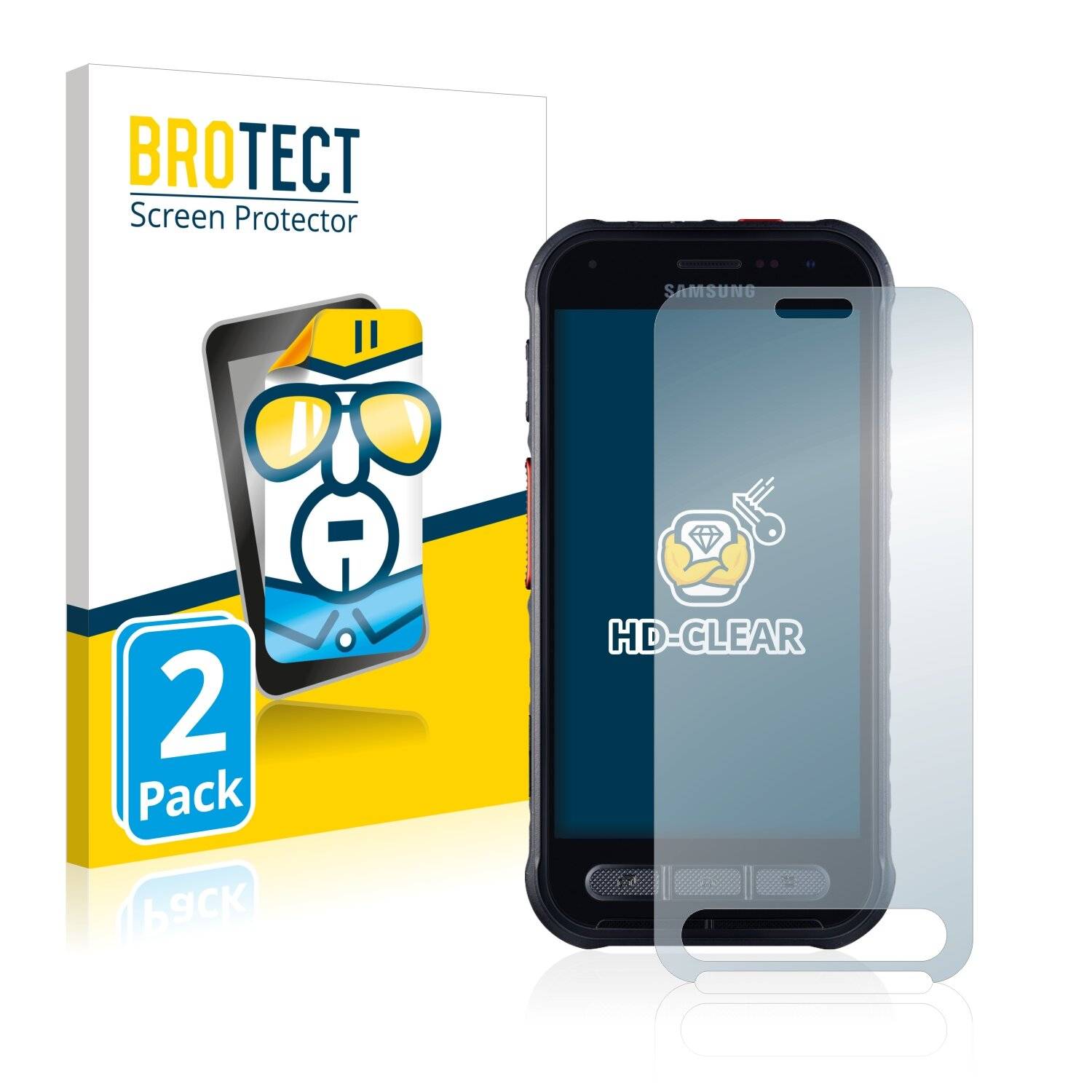 2x BROTECT HD-Clear Displayschutzfolie für Samsung Galaxy Xcover FieldPro