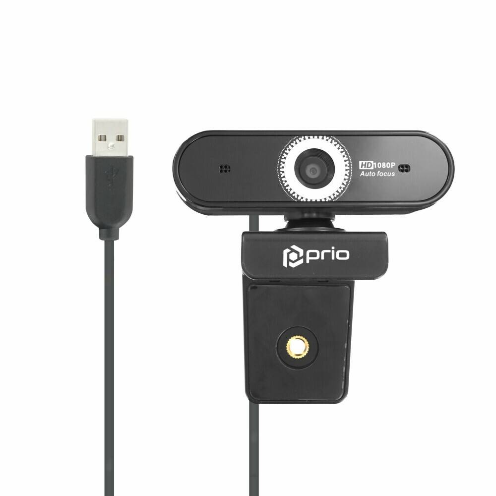 prio Full HD 1080P Autofokus Webcam schwarz