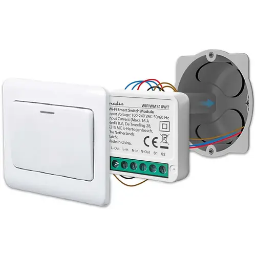 NEDIS Power Switch SmartLife, Einbaumodul Schalter, weiß NEDIS Power Switch SmartLife, Einbaumodul Schalter, weiß