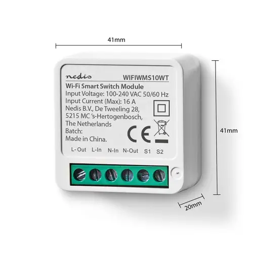 NEDIS Power Switch SmartLife, Einbaumodul Schalter, weiß NEDIS Power Switch SmartLife, Einbaumodul Schalter, weiß
