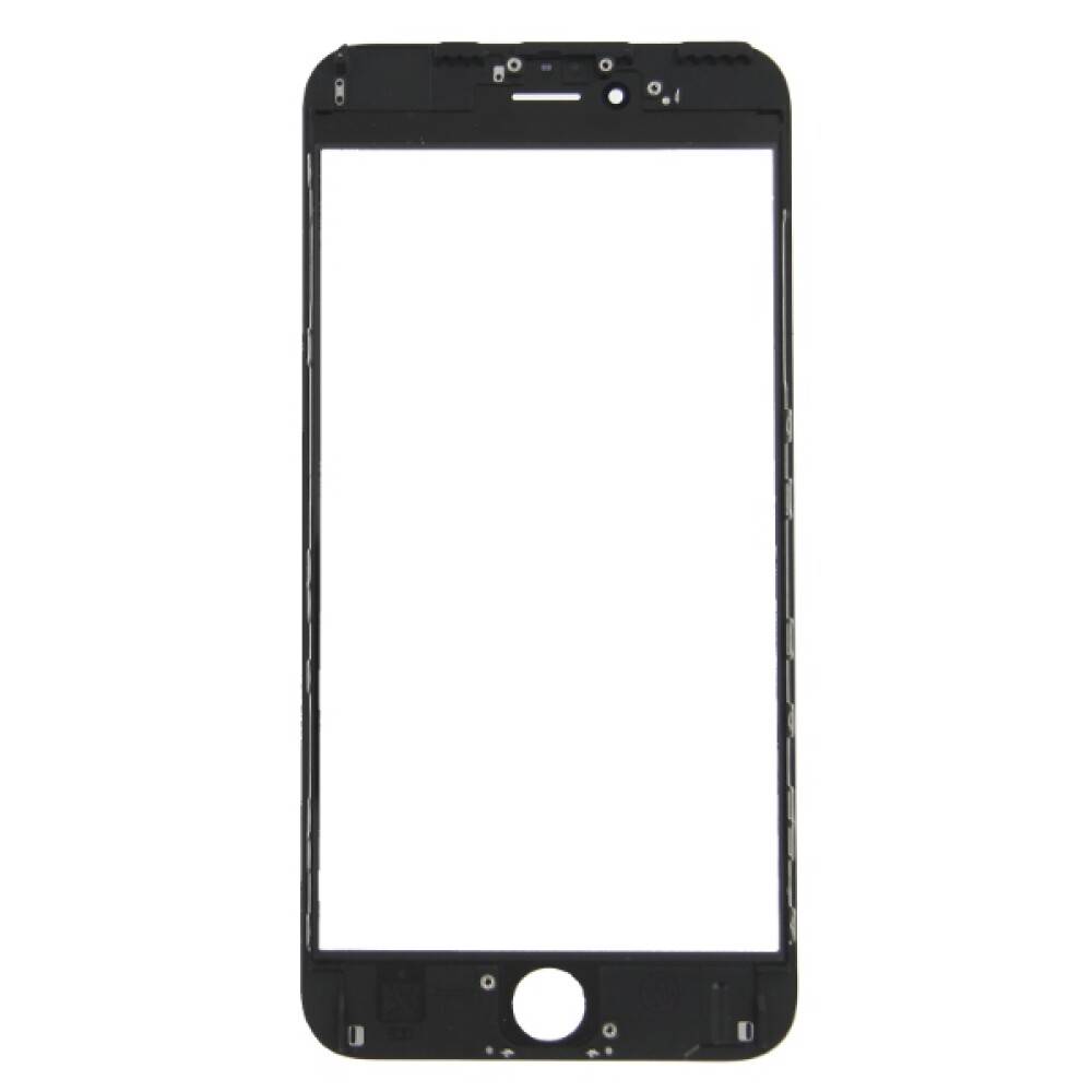Displayglas für iPhone 6s Plus schwarz LCD + Rahmen Echt Panzerfolie