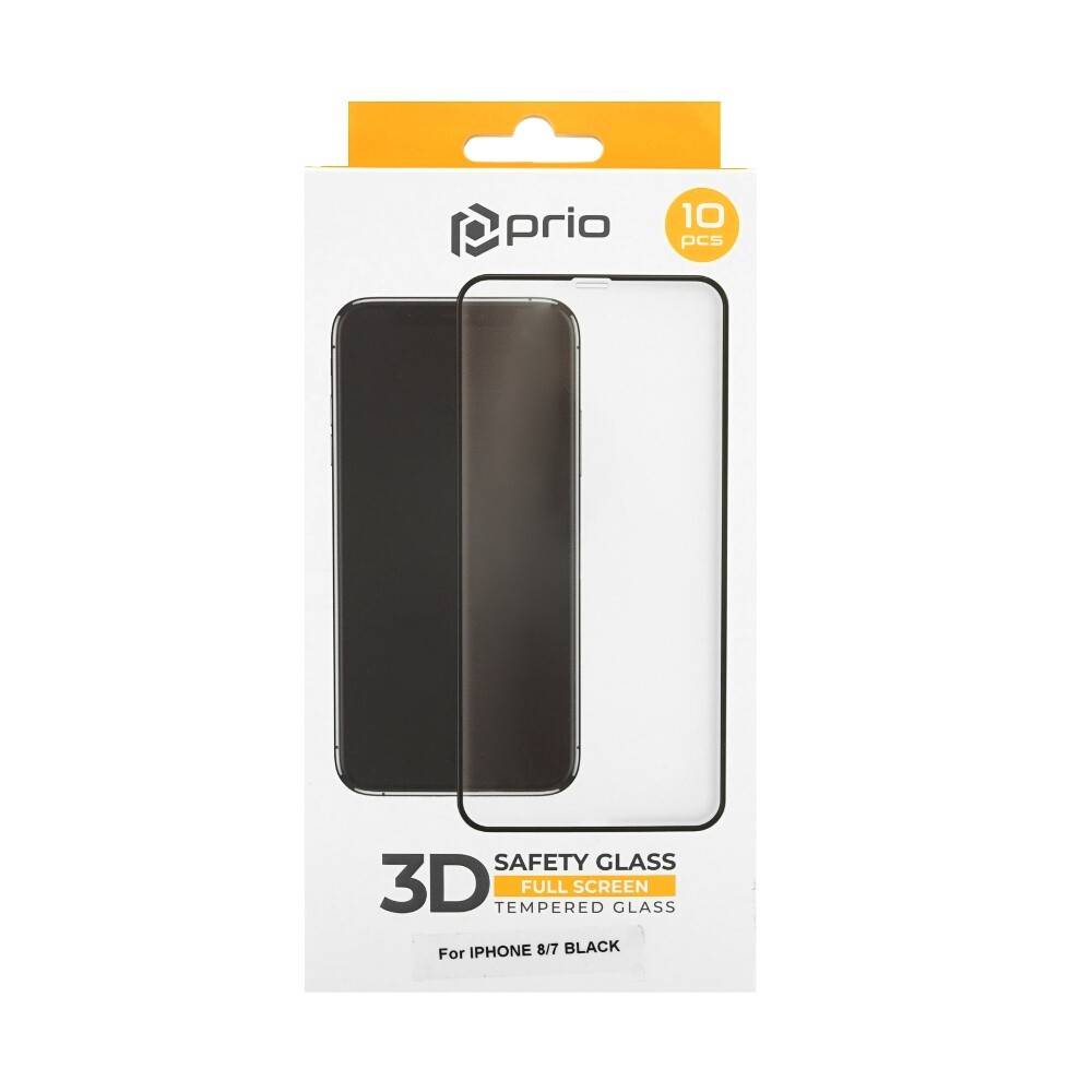 prio 10x 3D Displayschutzglas für iPhone 8/7 schwarz