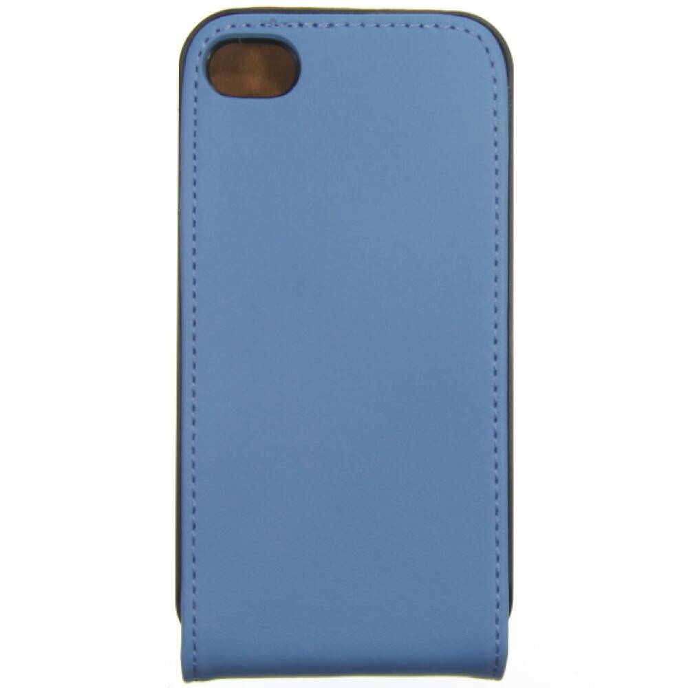 Slim Leder Flip Handyhülle für iPhone 4 4s Blau Schutz Tasche
