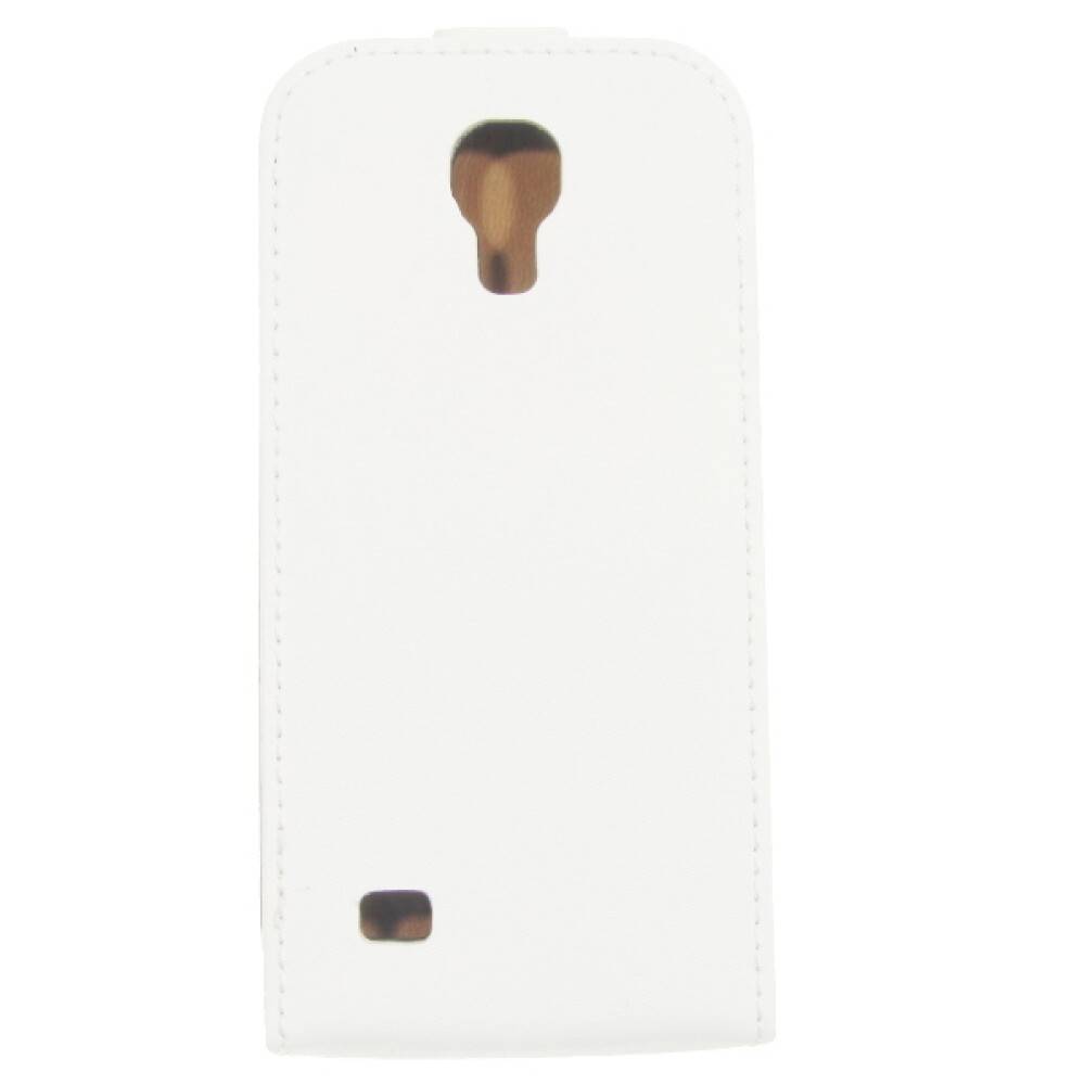 Slim Leder Flip Handyhülle für Samsung Galaxy S4 mini Weiß 4250710507856