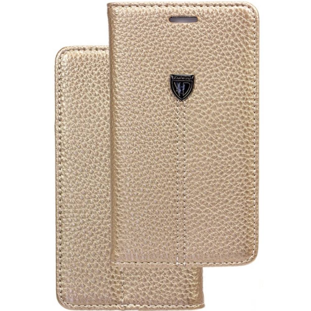 Original Book Case Handyhülle für Samsung Galaxy A7 2017 Gold Schutz Tasche