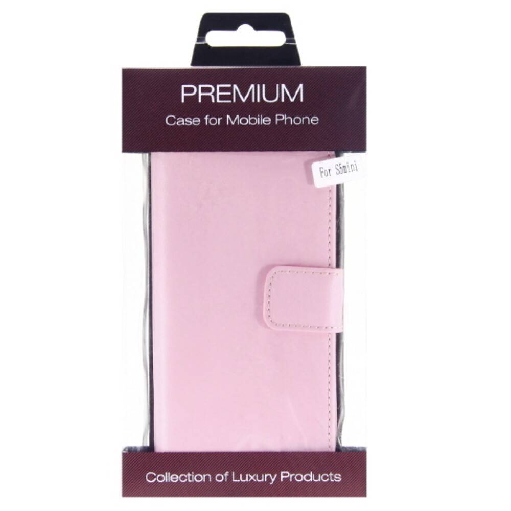 Leder Handyhülle für Samsung Galaxy S5 mini Pink Schutz Tasche 4250710554676