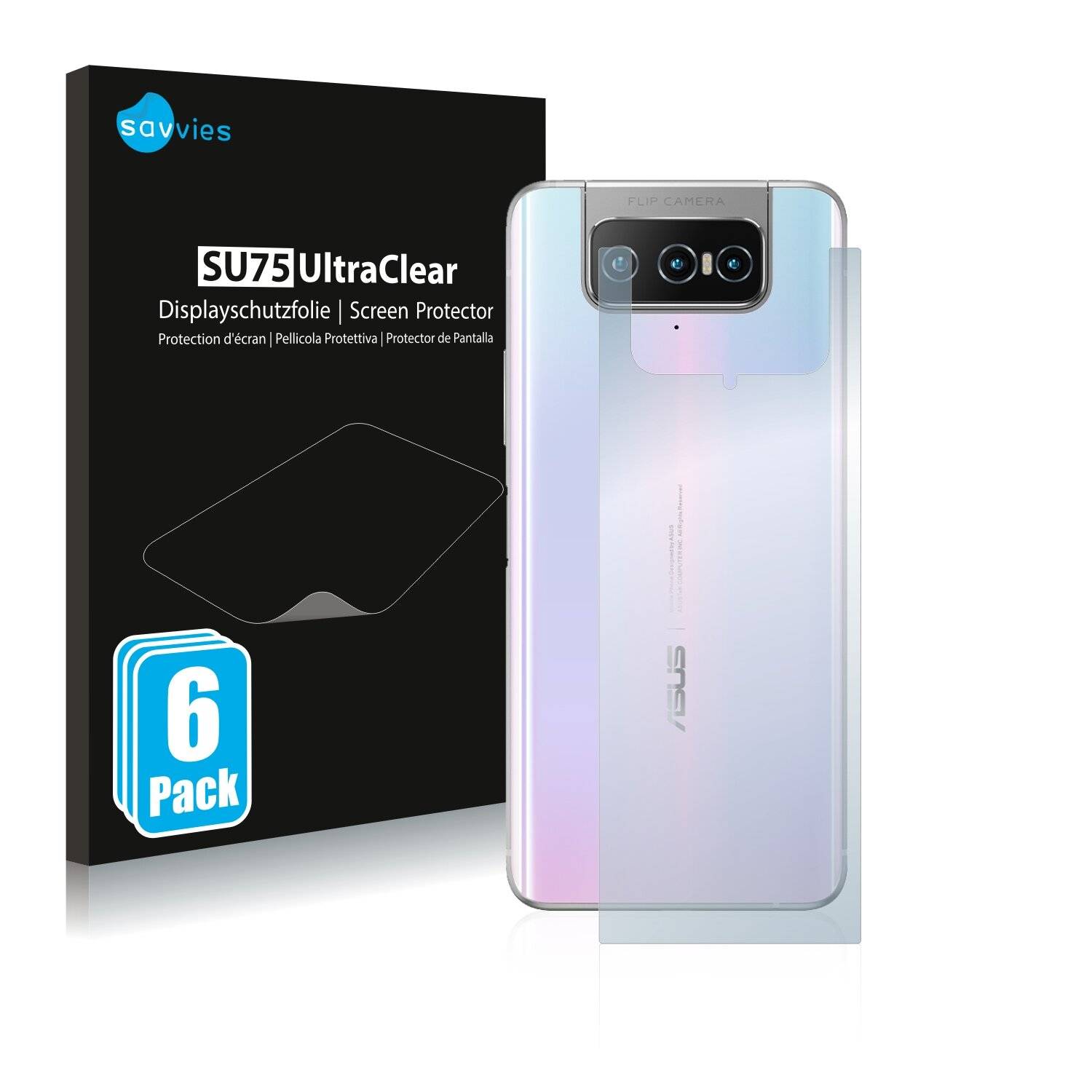 6x Savvies SU75 Displayschutzfolie für Asus Zenfone 7 Pro ZS671KS