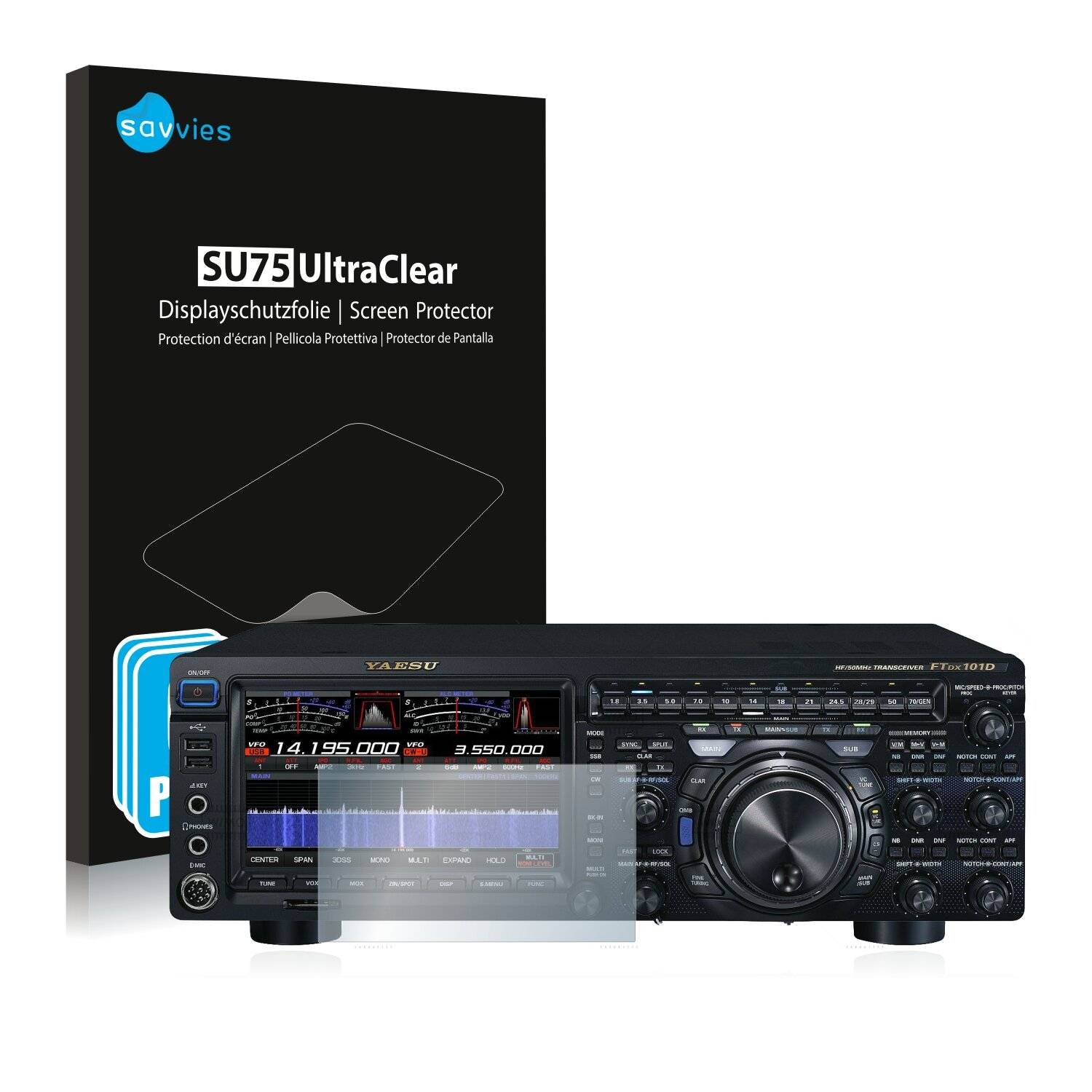6x Savvies SU75 Displayschutzfolie für Yaesu