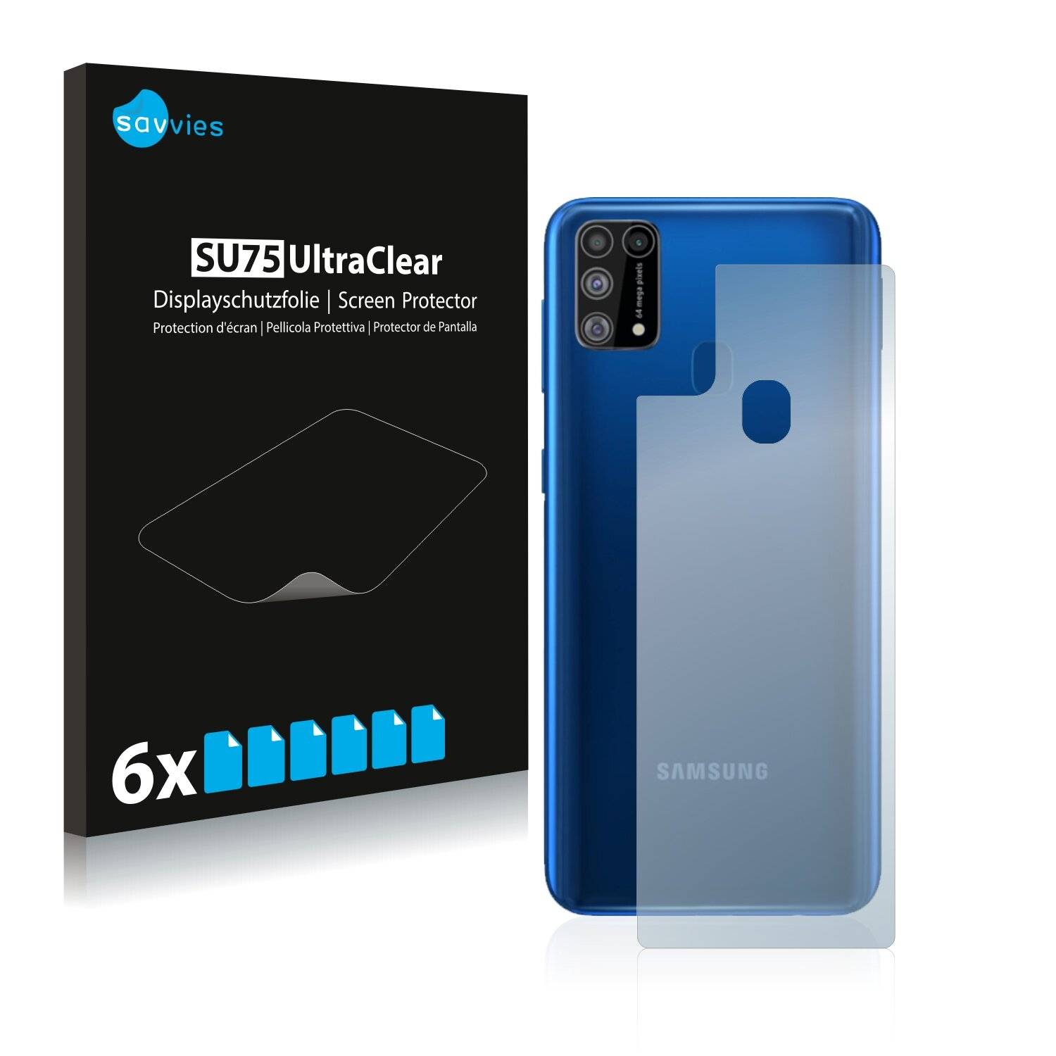 6x Savvies SU75 Displayschutzfolie für Samsung Galaxy M31