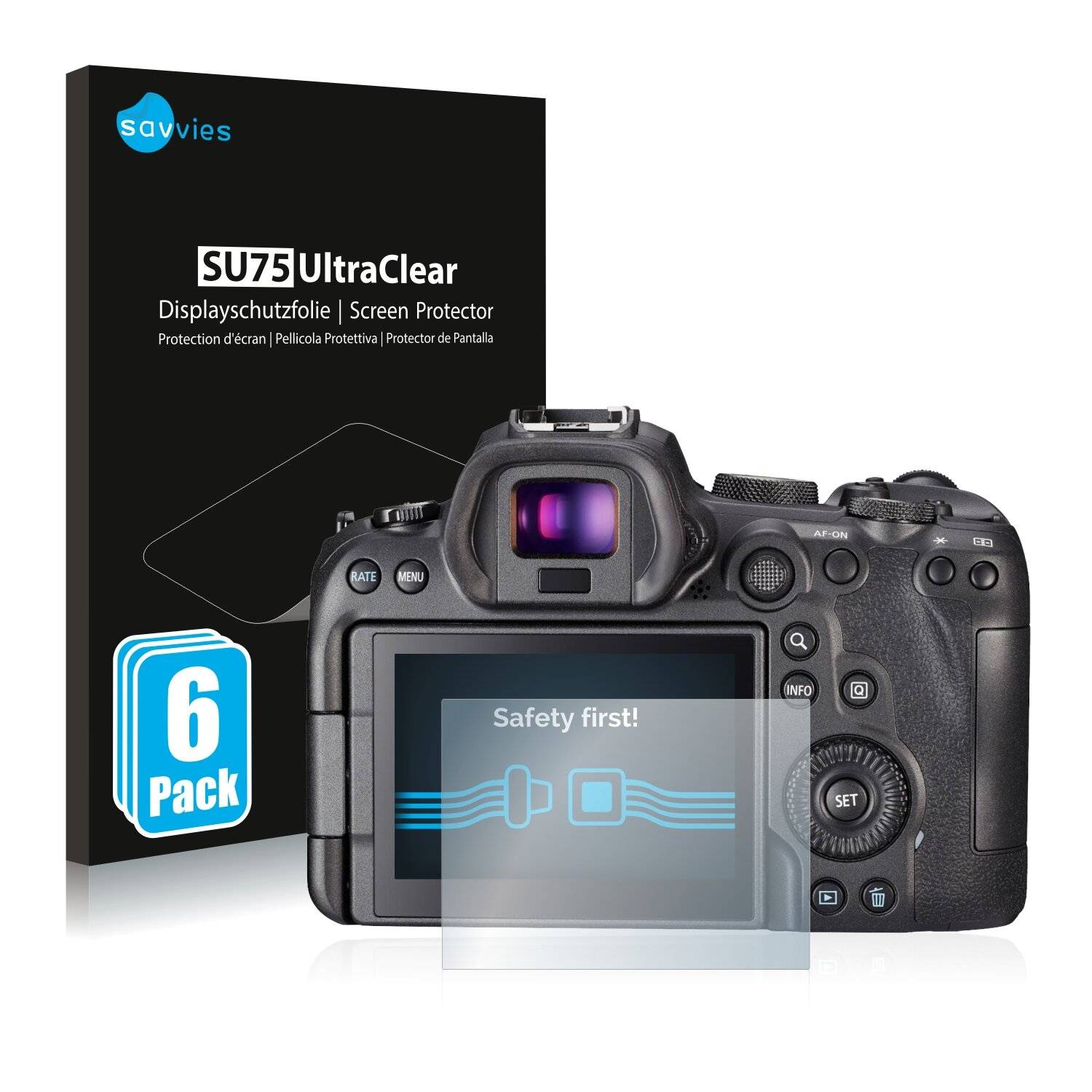 6x Savvies SU75 Displayschutzfolie für Sony A7S