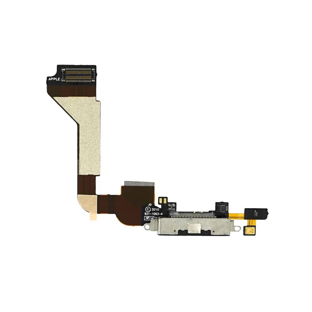Ladebuchse für iPhone 4 Schwarz Systemanschluss Flexkabel 821-1093-A