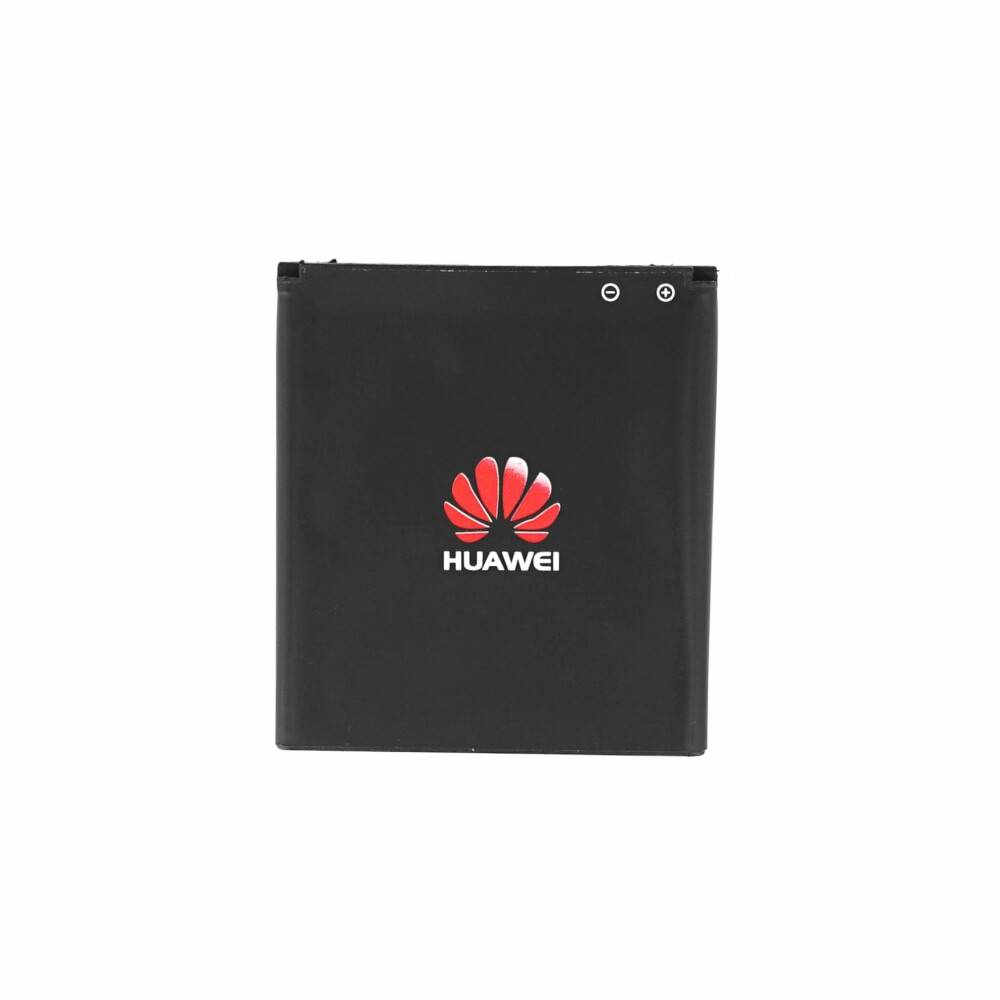Schwarzes Huawei-Akkupack mit rotem Logo und zwei Anschlüssen an der oberen Kante.