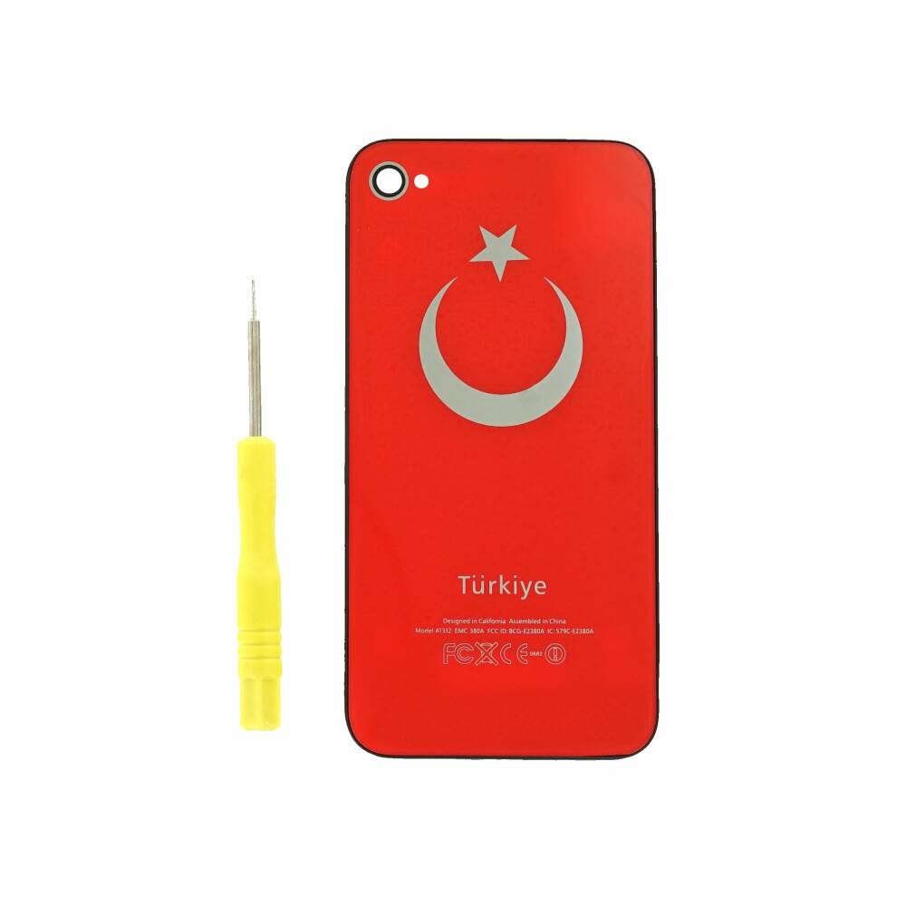 Handyhülle für iPhone 4s Rot Türkisches Logo Schutz Tasche