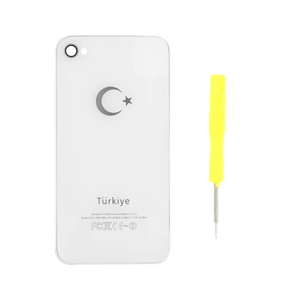 Handyhülle für iPhone 4s Weiß Mit Türkeilogo Schutz Tasche Case