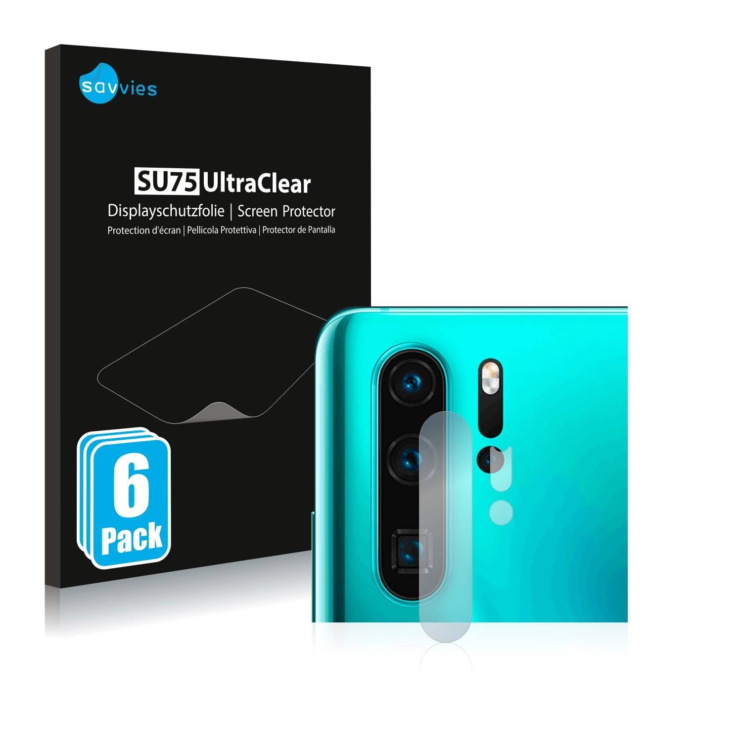 6x Savvies SU75 Displayschutzfolie für Huawei P30 Pro New Edition (NUR