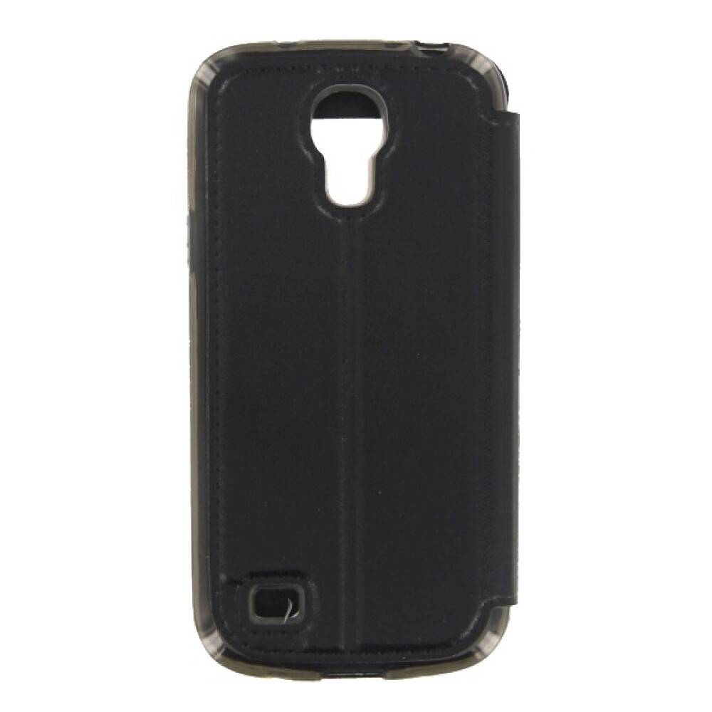 Flip Cover Handyhülle für Samsung Galaxy S4 mini Schwarz Schutz Tasche