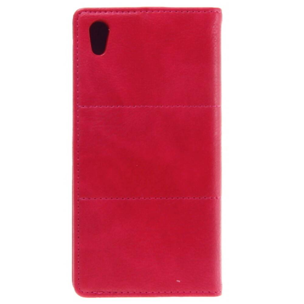 Book Case Handyhülle für Sony Xperia Z5 Pink Schutz Tasche 4250710565672