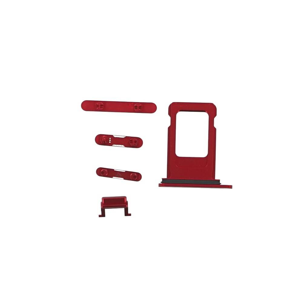Tasten Set für iPhone XR Ersatzteil rot