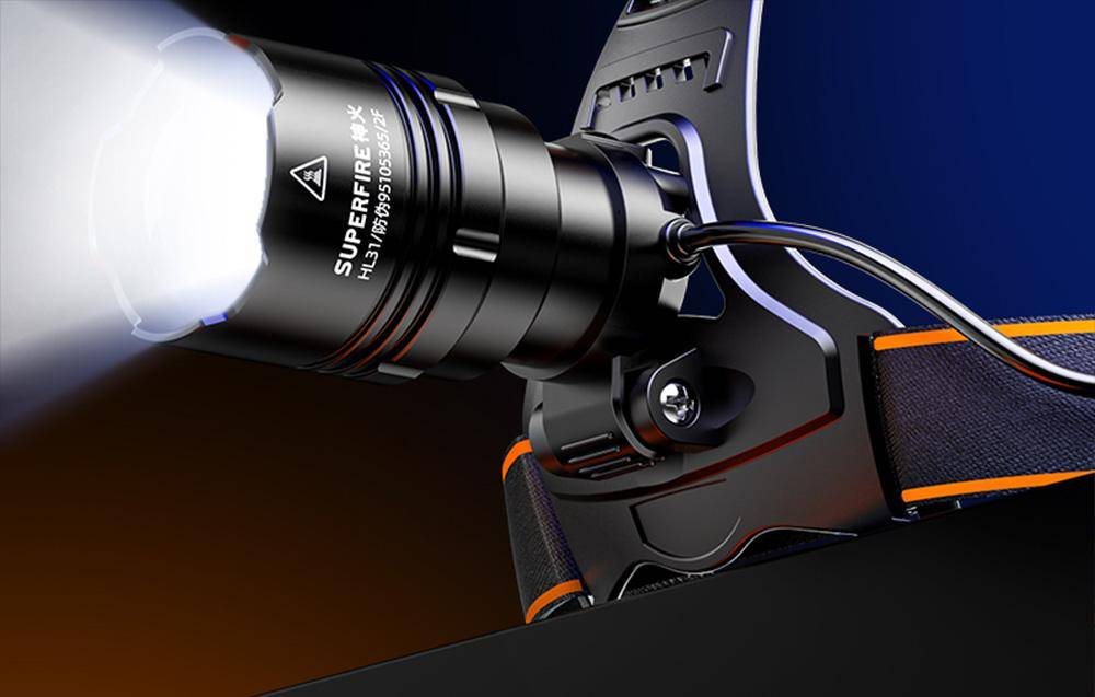 Superfire HL31, LED Kopflampe, 36W, 2200lm, USB-C