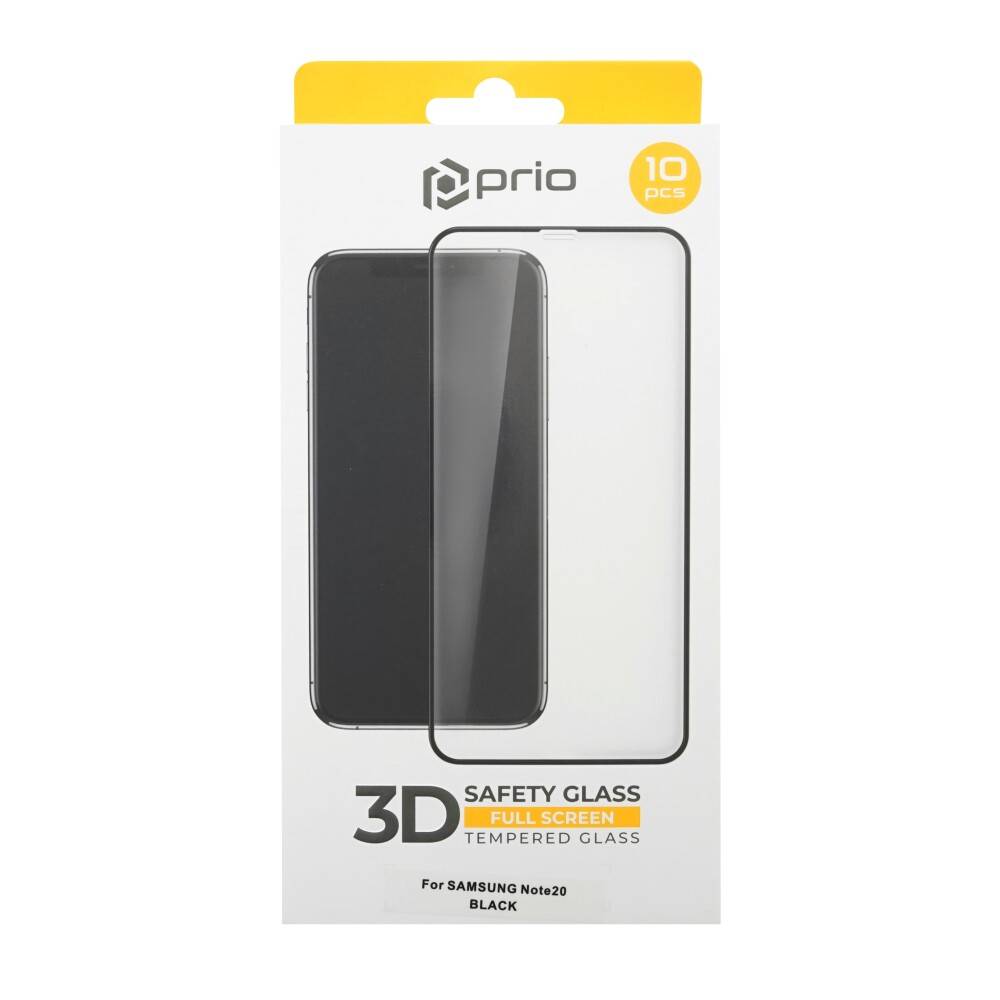 prio 10x 3D Displayschutzglas für Samsung Note20 schwarz