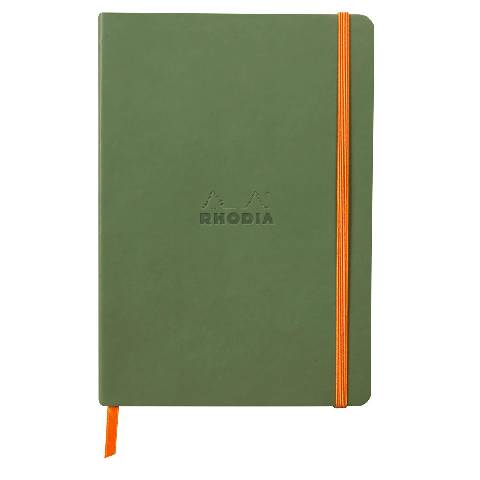 Rhodia Notizbuch A5 Softcover, 80 Bl elfenbein 90g, liniert, Salbeigrün 117374C
