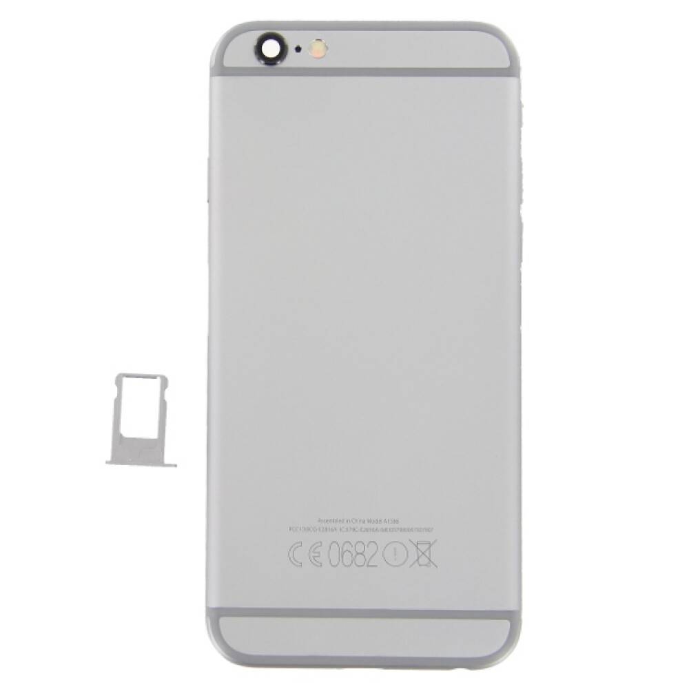 für iPhone 6 Akkudeckel Backcover Set grau Rückseite
