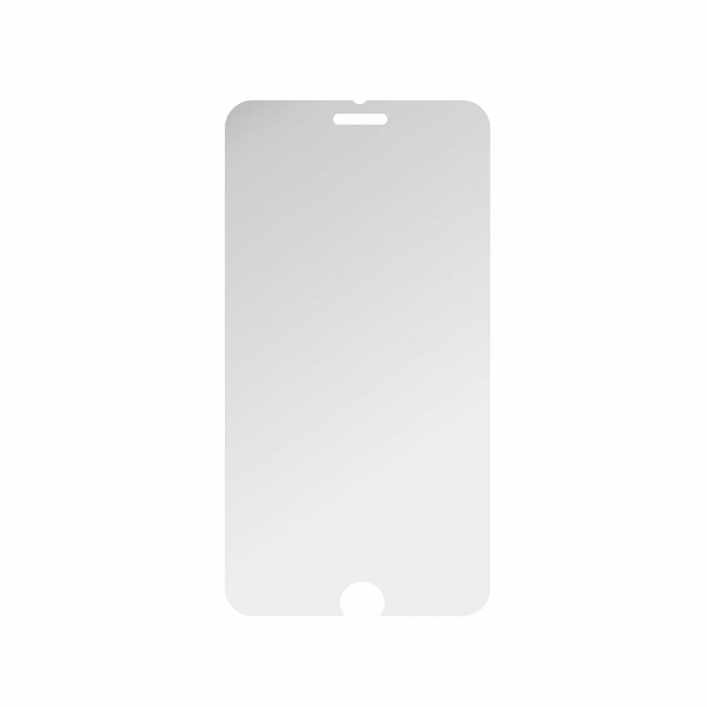 Leere Smartphone-Bildschirmvorlage mit vorderer Kamera-Kerbe und Home-Button-Ausschnitt auf weißem Hintergrund.