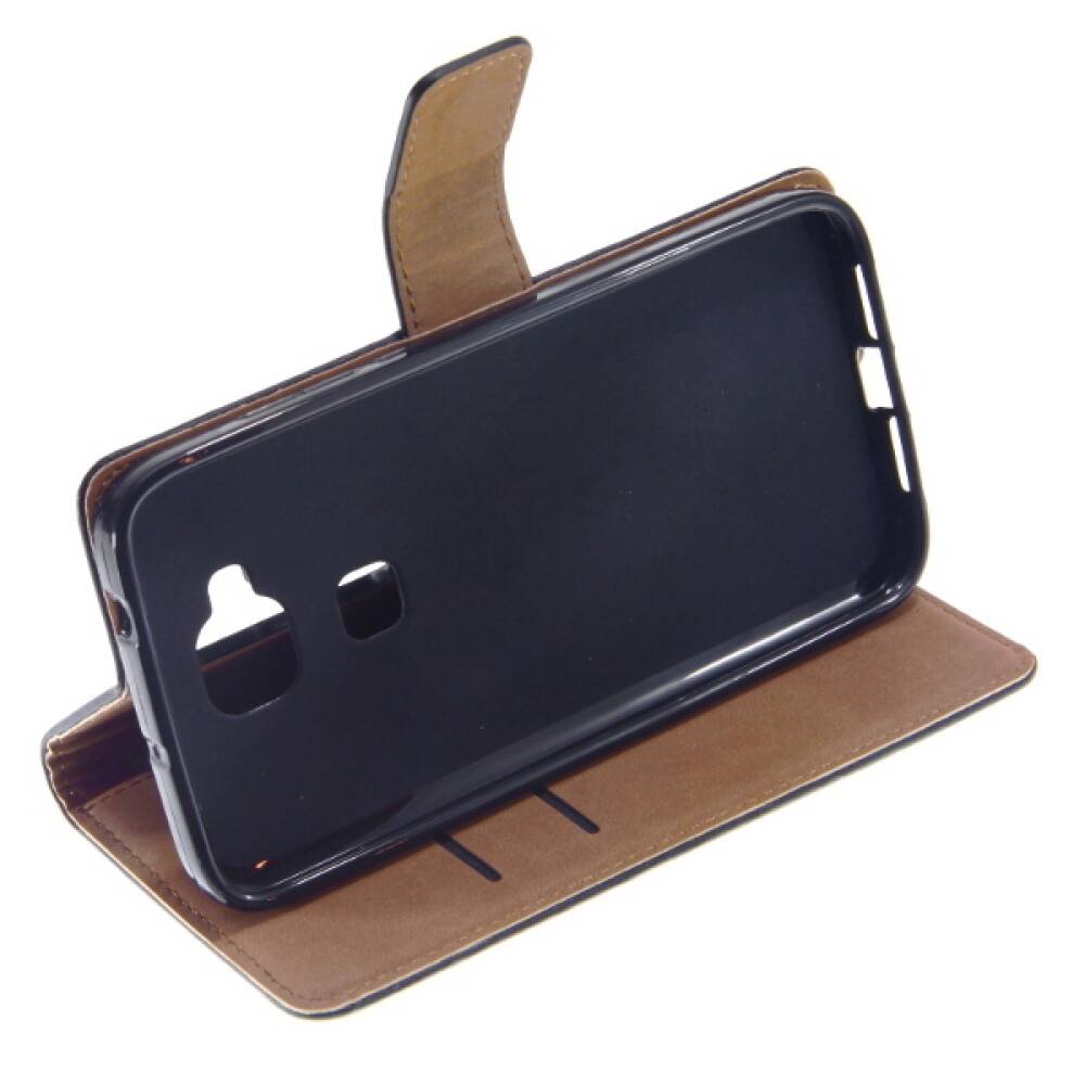 Book Case Handyhülle für Huawei G8 Schwarz Lederhülle 4250710570843