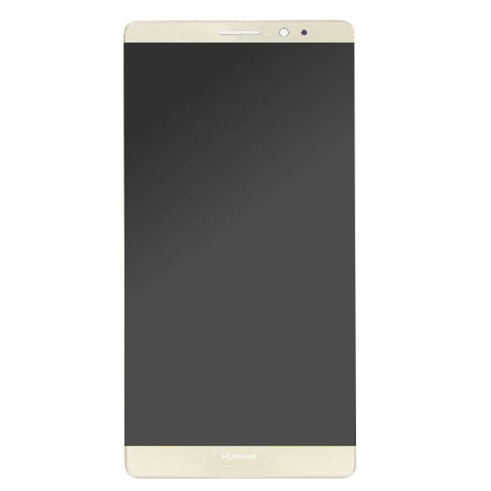 Ein gold-farbiges Smartphone mit großem Bildschirm, das die Vorderansicht zeigt, ohne sichtbare Tasten oder Display-Inhalte.