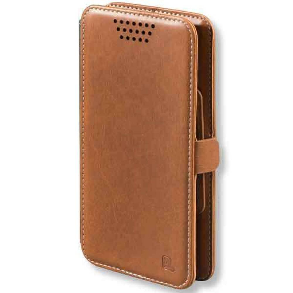Flip Cover Handyhülle für Universal bis zu 5 Zoll Braun 4ST7028